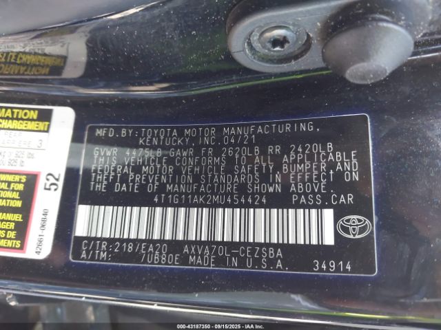 Toyota Camry Se Image 8