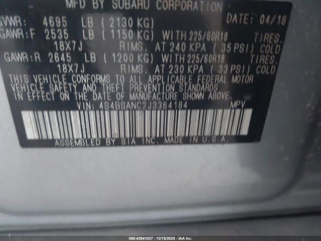 Subaru Outback 2.5i Limited Image 16