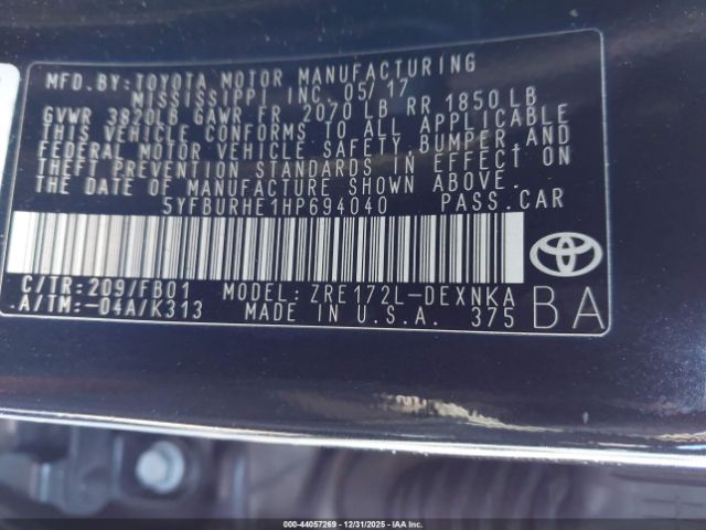 Toyota Corolla Le Image 6