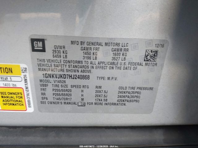 Chevrolet Traverse Premier Image 12